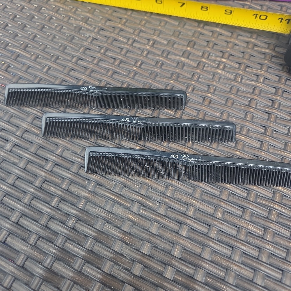 Vintage Black Cleopatra Styling Combs #400 Lot Of Three